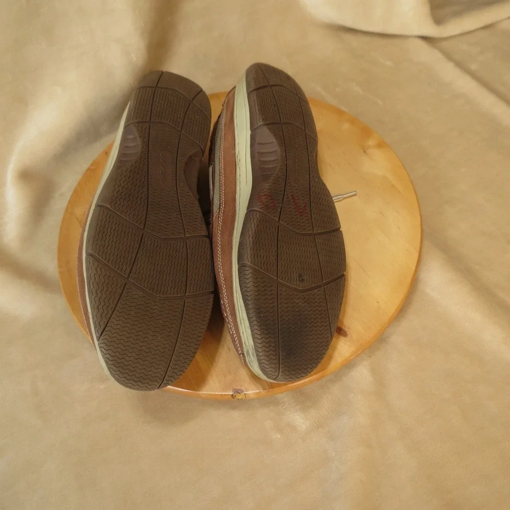 Dockers Boat Shoes Mens 13M‎ Brown Leather Mesh Nautical Casual Deck Shoes